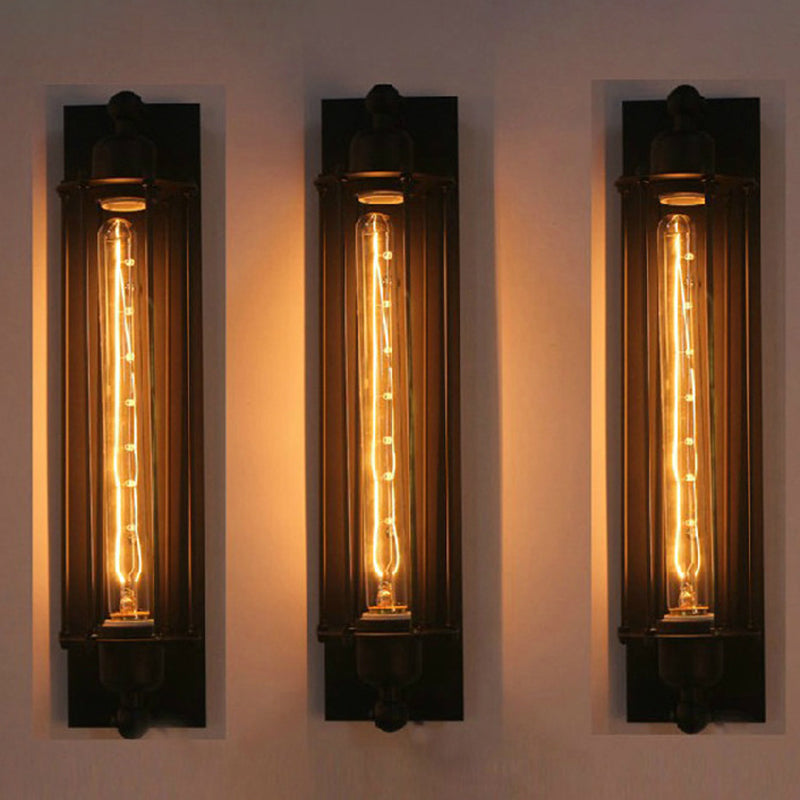 Metal Geometric Sconces Indoor Industrial 1 Light Wall Light Fixture