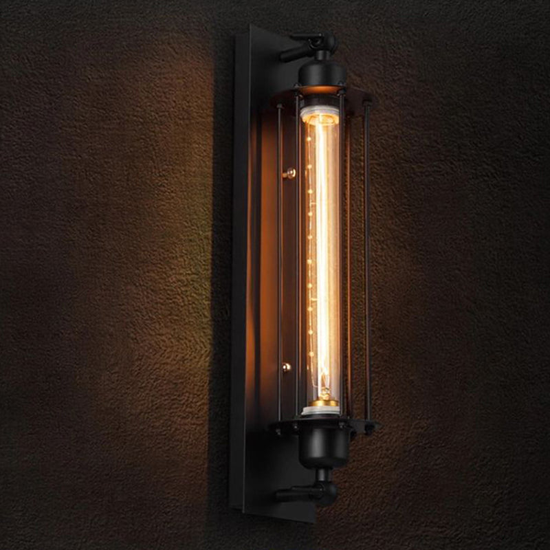 Metal Geometric Sconces Indoor Industrial 1 Light Wall Light Fixture