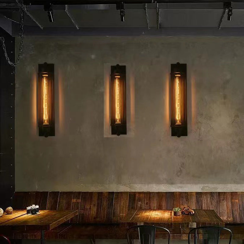 Metal Geometric Sconces Indoor Industrial 1 Light Wall Light Fixture