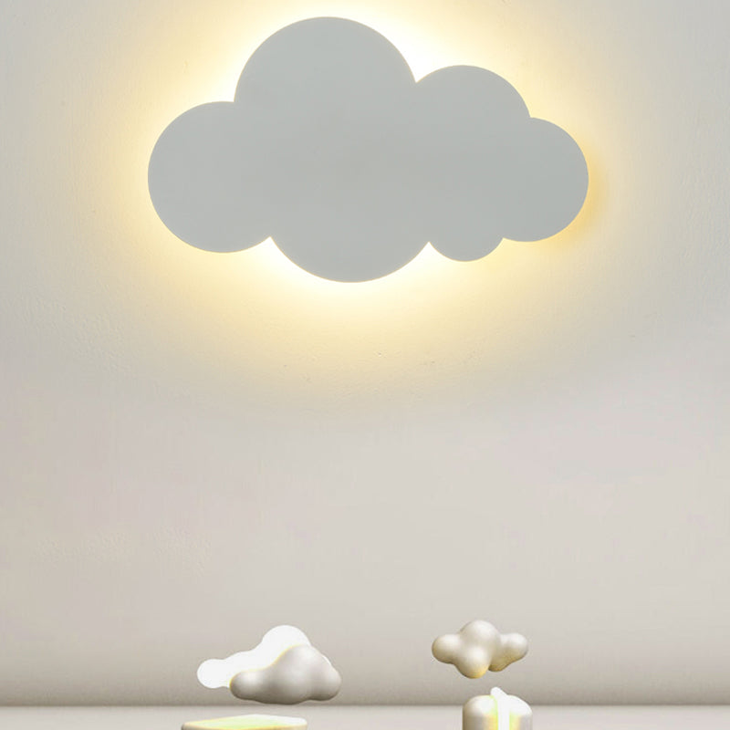 Modernist Wall Sconce Cloud Wall Light Fixture in White for Bedroom