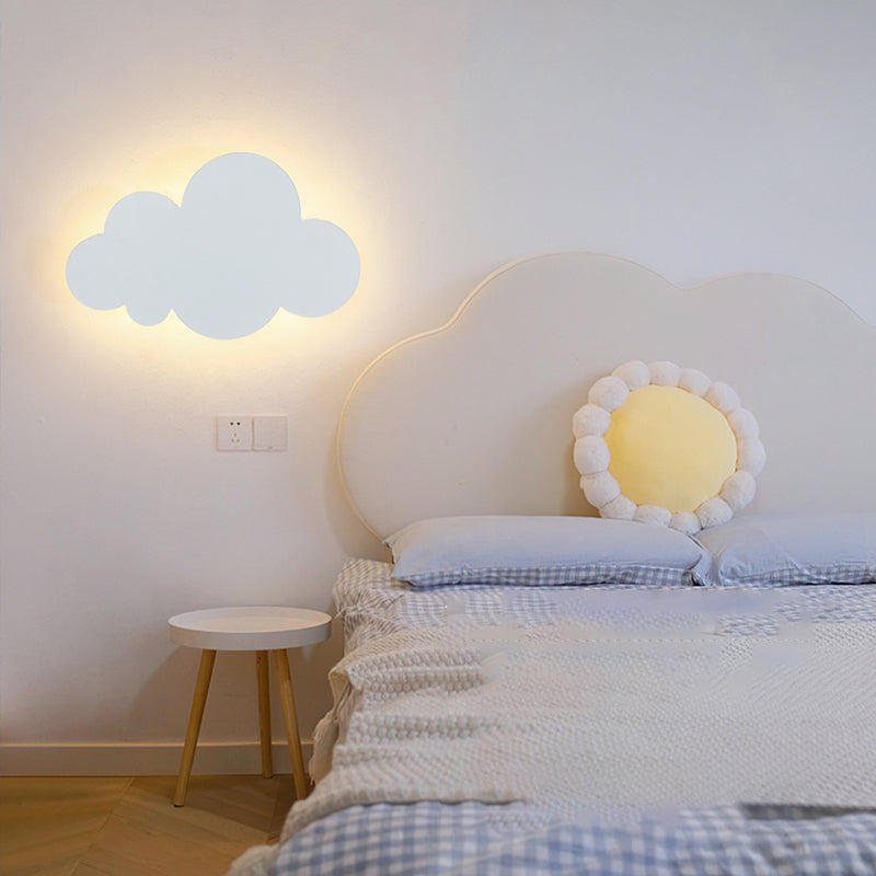 Modernist Wall Sconce Cloud Wall Light Fixture in White for Bedroom