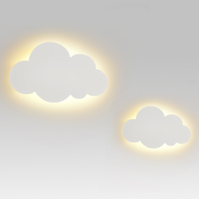 Modernist Wall Sconce Cloud Wall Light Fixture in White for Bedroom