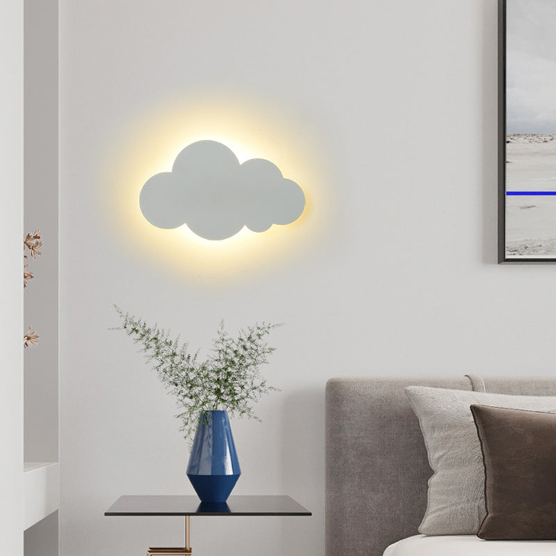 Modernist Wall Sconce Cloud Wall Light Fixture in White for Bedroom