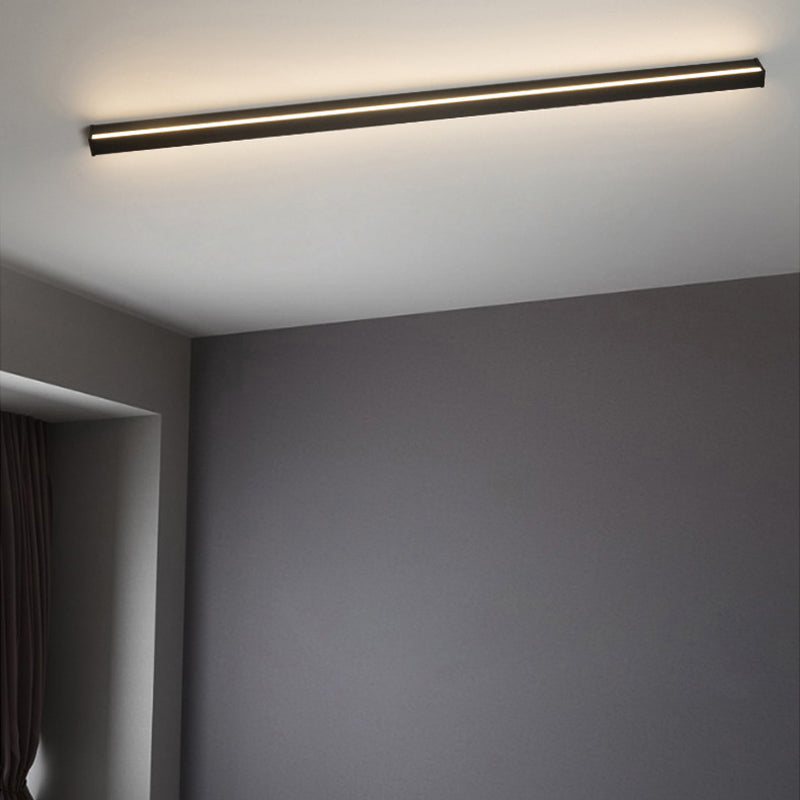 Modern Metal Wall Sconce Linear Shape Vanity Lamp with Plastic Shade for Bathroom