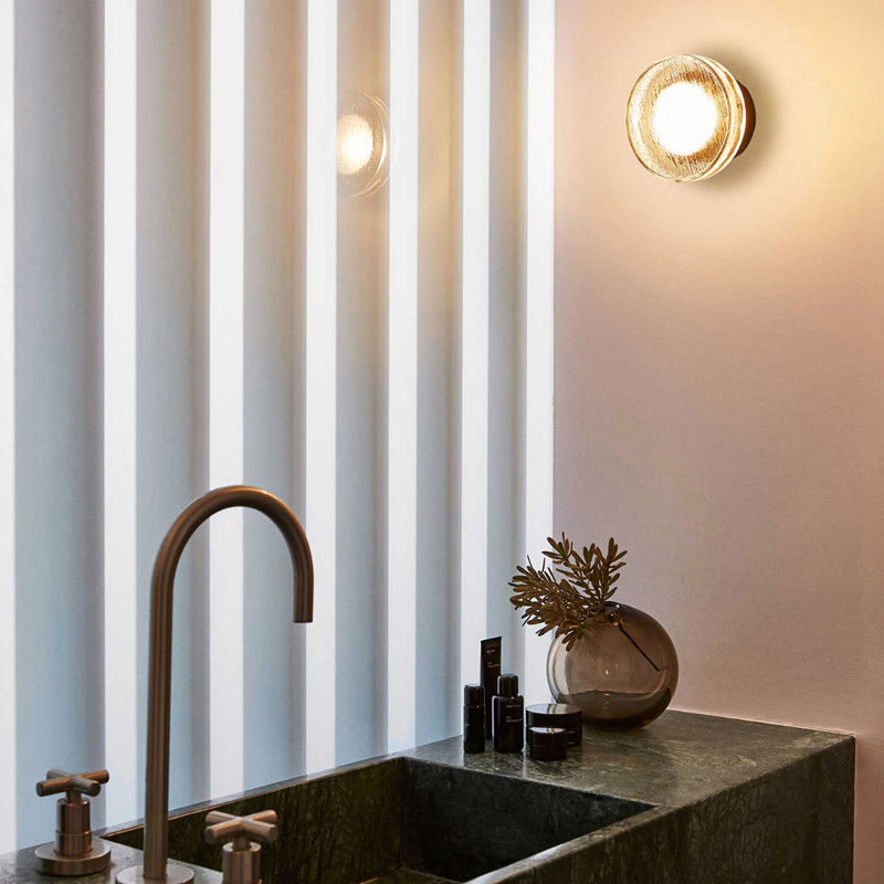 Nordic Style Vanity Light Circle Shape Vanity Lamp with Acrylic Shade for Shower Room