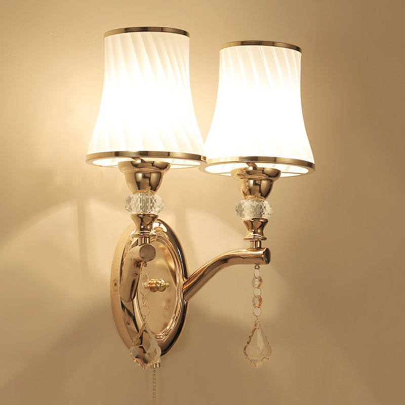 Nordic Style Metal Vanity Light Glass Shade Vanity Lamp for Shower Room