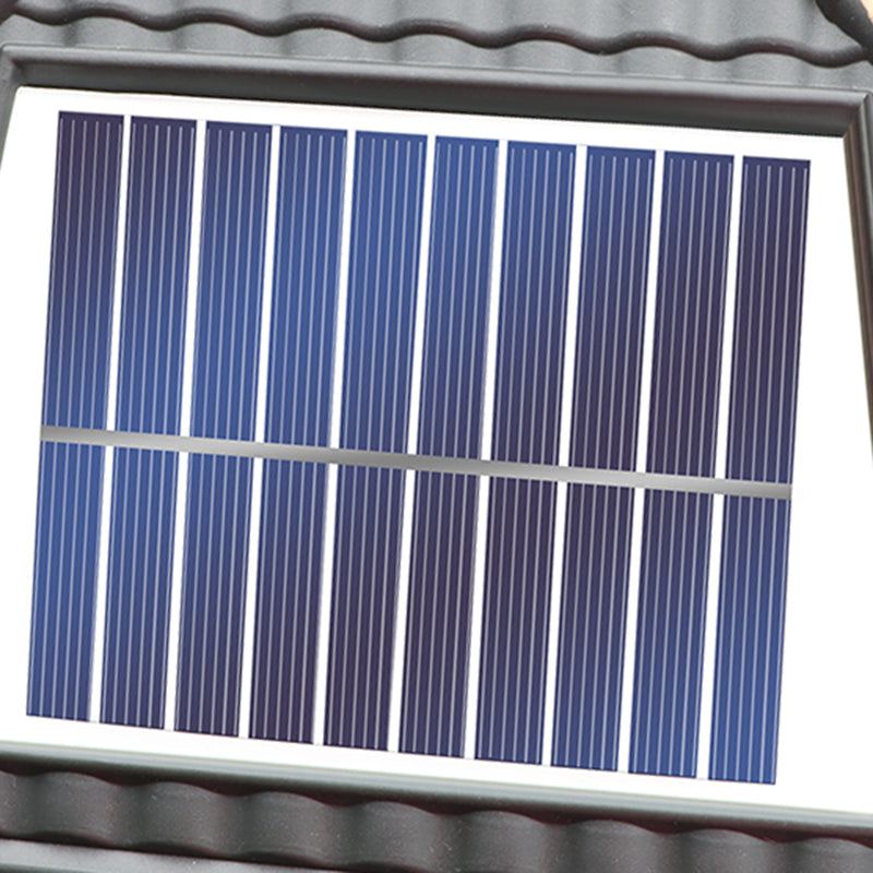 Modern Pillar Light Metallic LED Solar Lighting Fixture for Garden