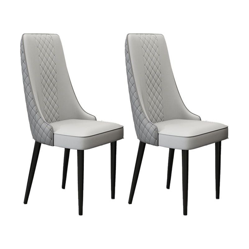 Fabric Dining Side Chair Modern Parsons Armless Chair for Kitchen Use