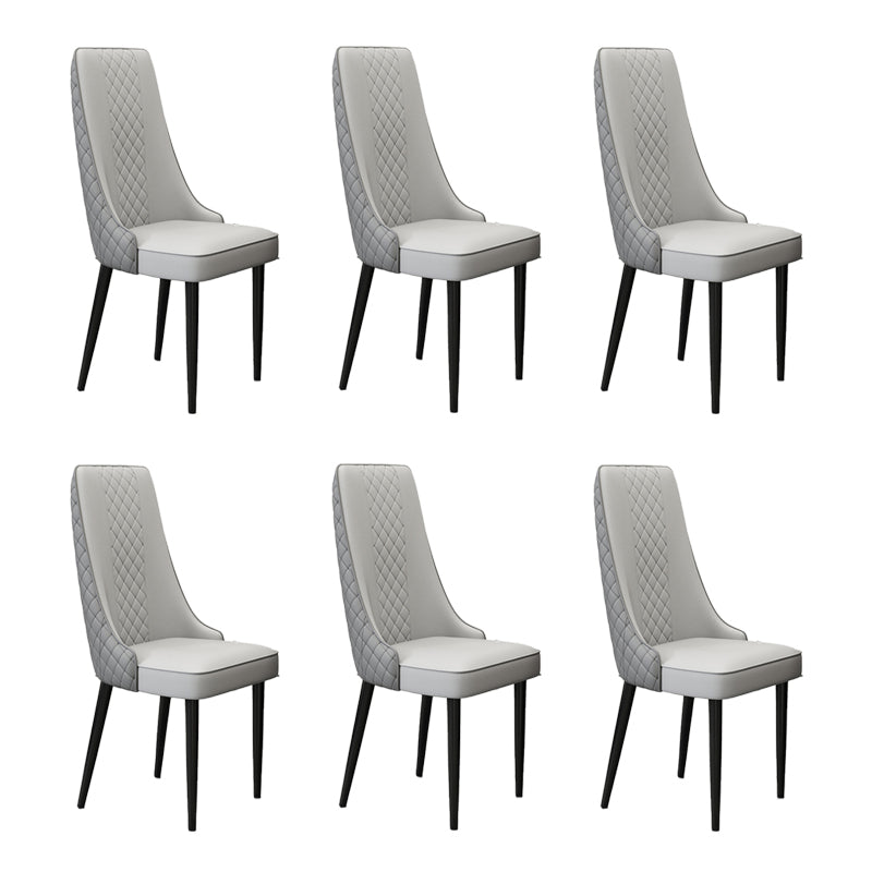 Fabric Dining Side Chair Modern Parsons Armless Chair for Kitchen Use