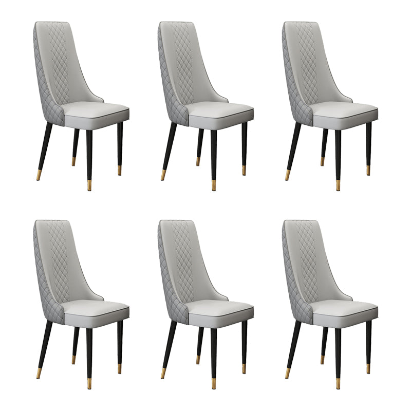 Fabric Dining Side Chair Modern Parsons Armless Chair for Kitchen Use
