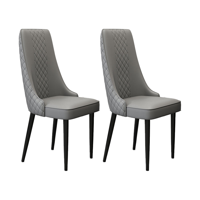 Fabric Dining Side Chair Modern Parsons Armless Chair for Kitchen Use