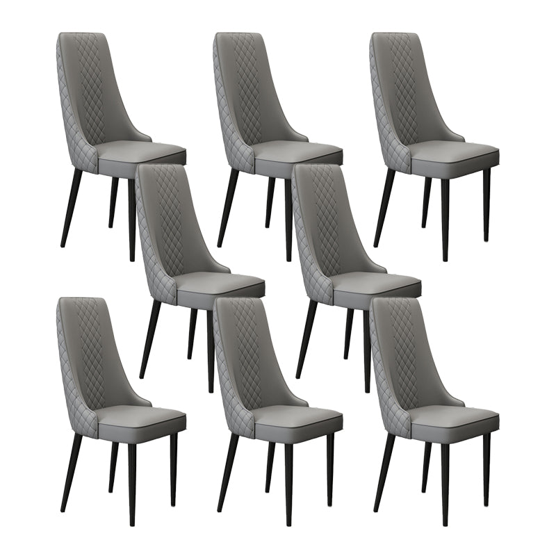 Fabric Dining Side Chair Modern Parsons Armless Chair for Kitchen Use