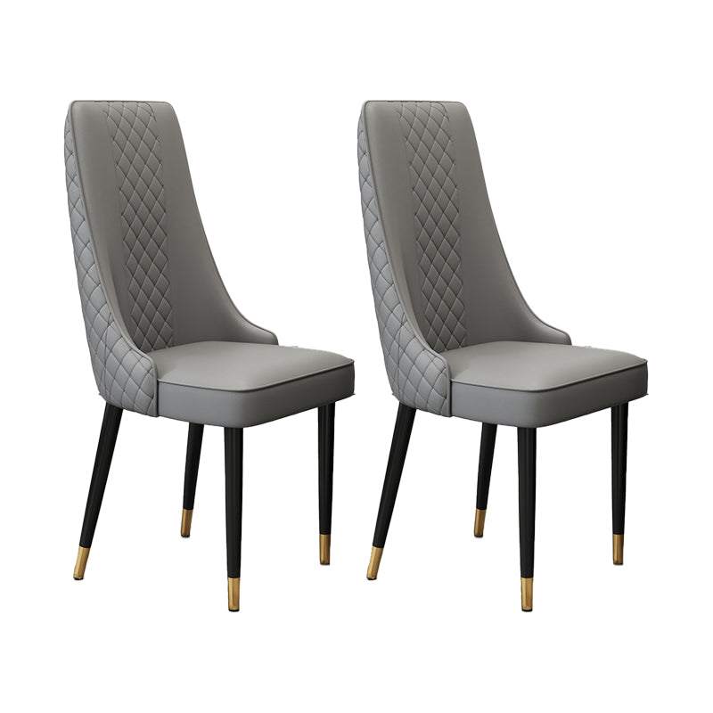 Fabric Dining Side Chair Modern Parsons Armless Chair for Kitchen Use