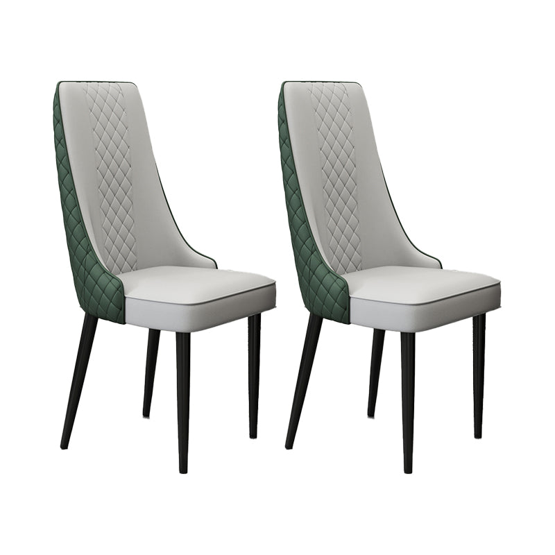 Fabric Dining Side Chair Modern Parsons Armless Chair for Kitchen Use