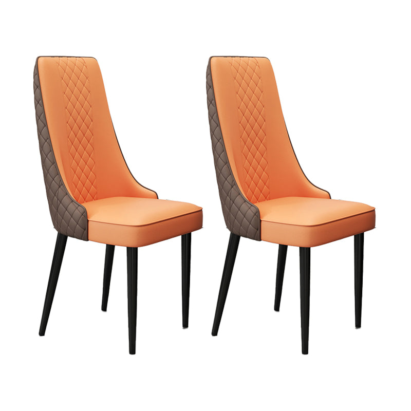 Fabric Dining Side Chair Modern Parsons Armless Chair for Kitchen Use