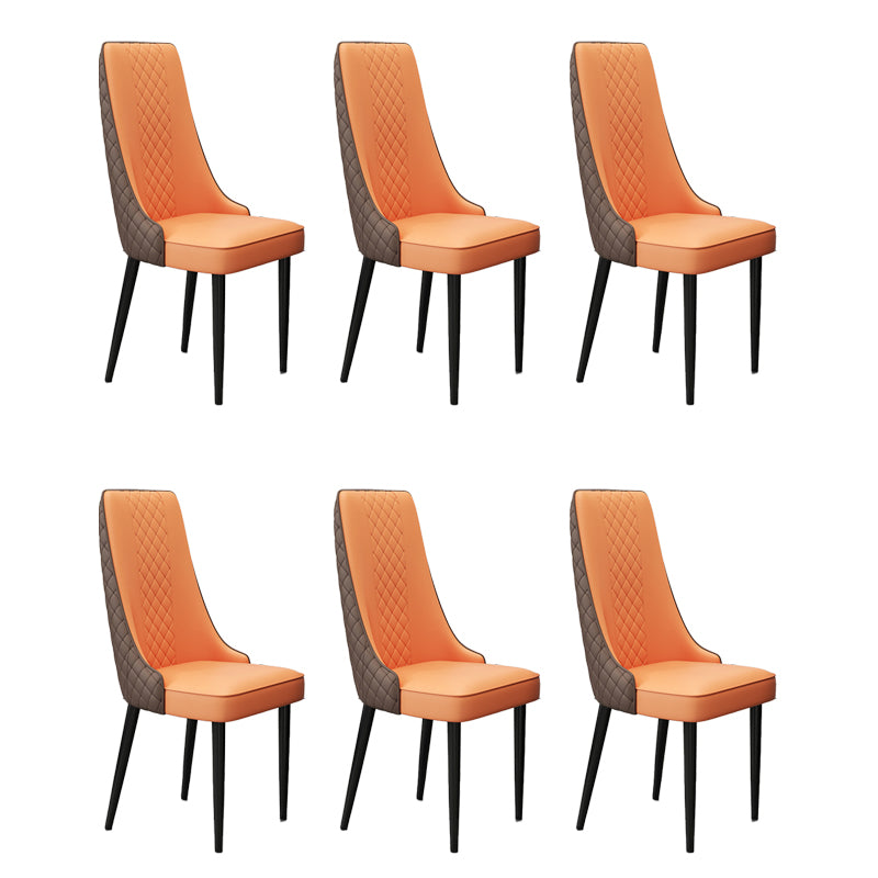 Fabric Dining Side Chair Modern Parsons Armless Chair for Kitchen Use