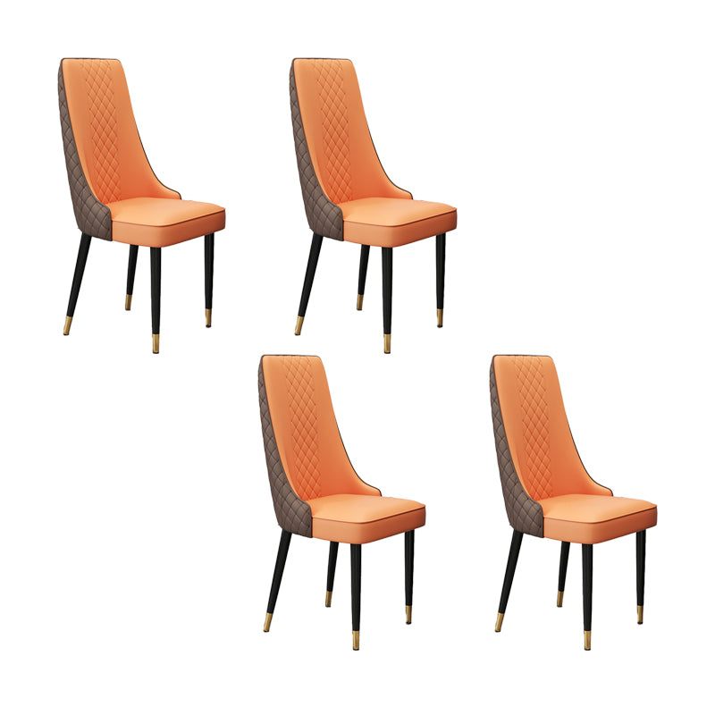 Fabric Dining Side Chair Modern Parsons Armless Chair for Kitchen Use