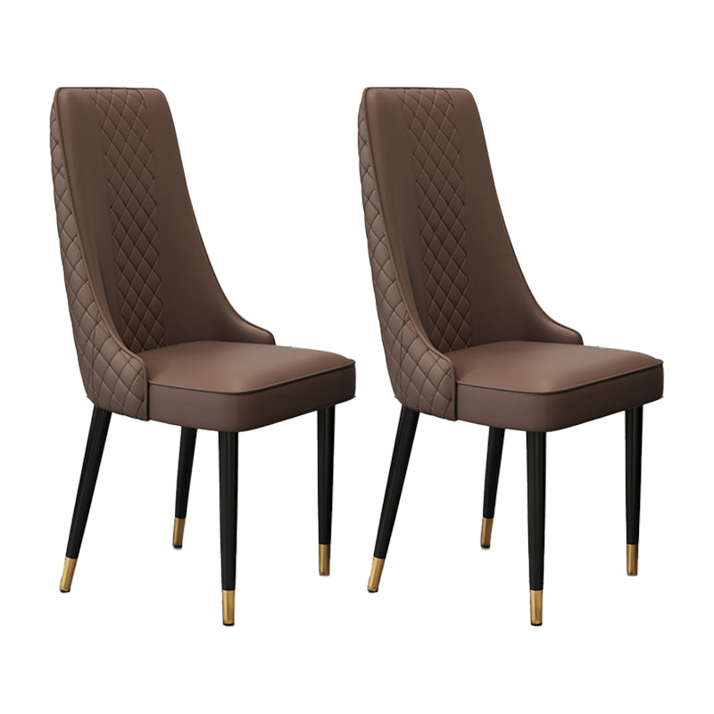 Fabric Dining Side Chair Modern Parsons Armless Chair for Kitchen Use