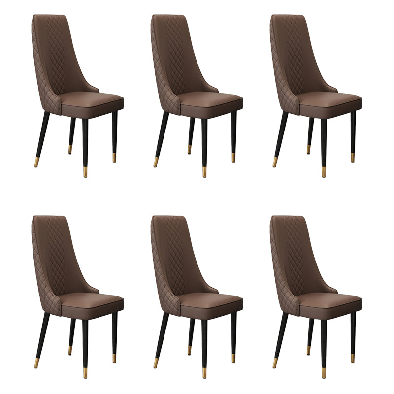 Fabric Dining Side Chair Modern Parsons Armless Chair for Kitchen Use