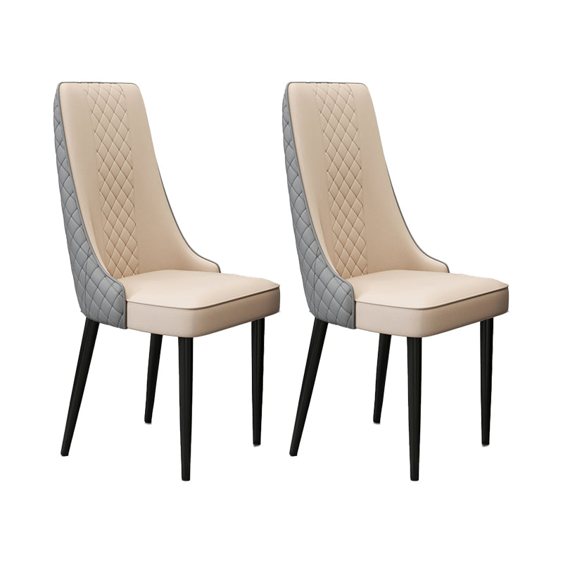 Fabric Dining Side Chair Modern Parsons Armless Chair for Kitchen Use