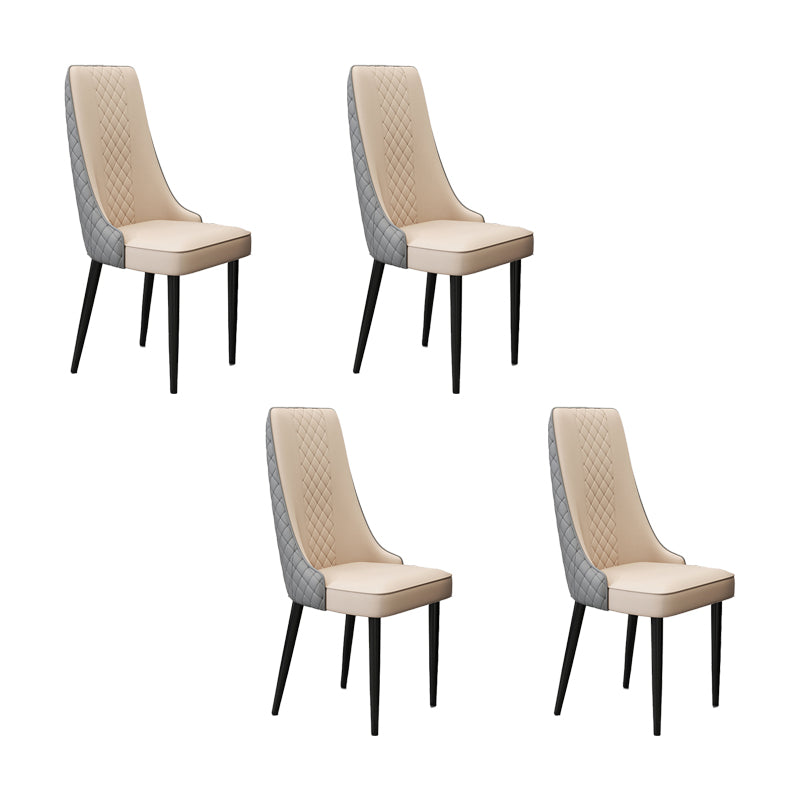 Fabric Dining Side Chair Modern Parsons Armless Chair for Kitchen Use
