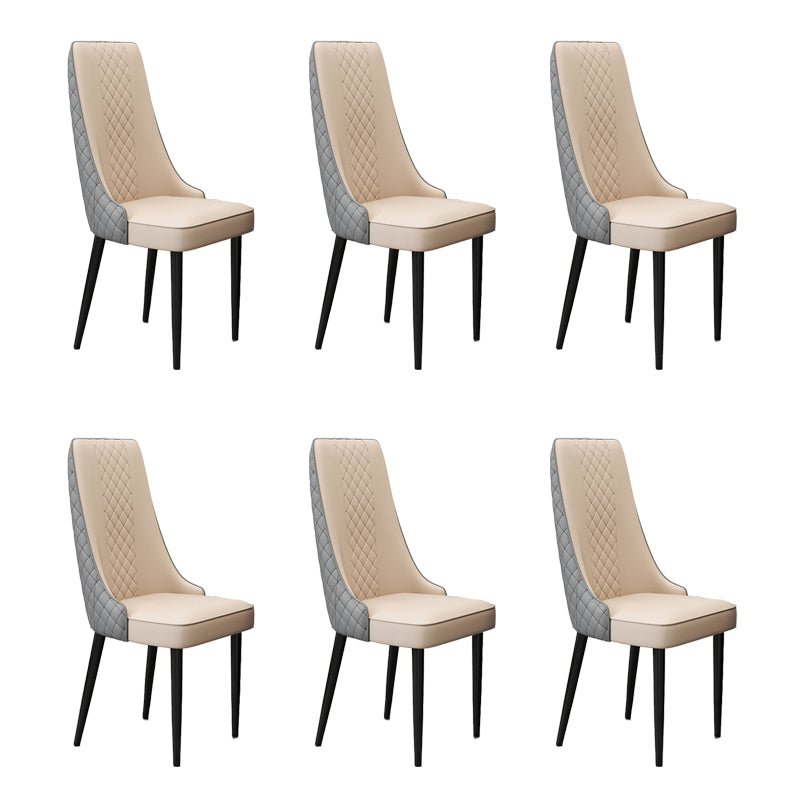 Fabric Dining Side Chair Modern Parsons Armless Chair for Kitchen Use