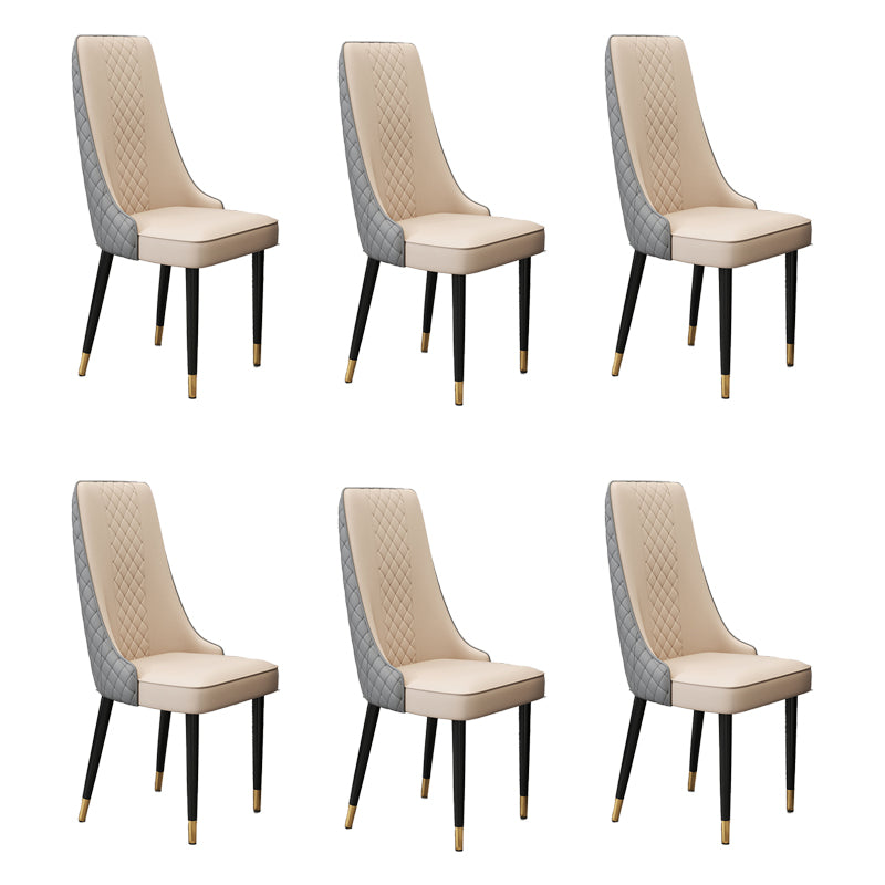 Fabric Dining Side Chair Modern Parsons Armless Chair for Kitchen Use