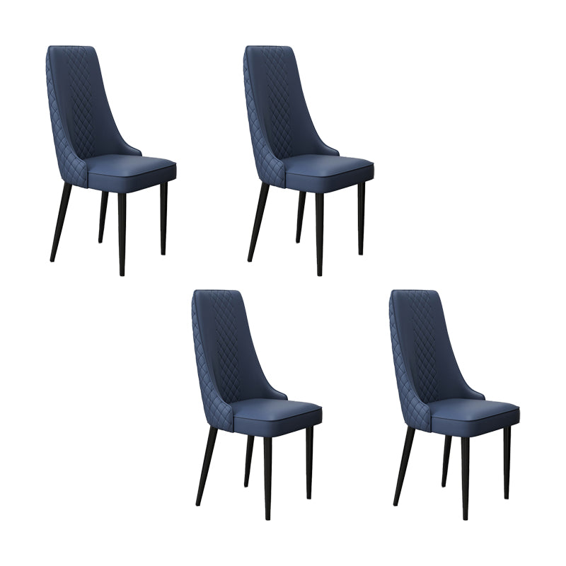 Fabric Dining Side Chair Modern Parsons Armless Chair for Kitchen Use