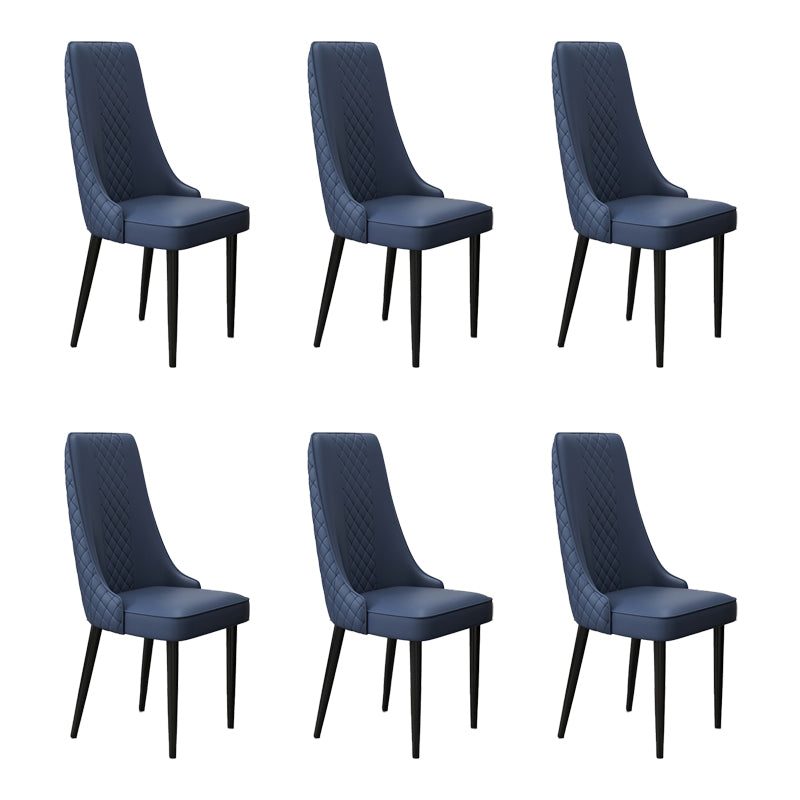 Fabric Dining Side Chair Modern Parsons Armless Chair for Kitchen Use
