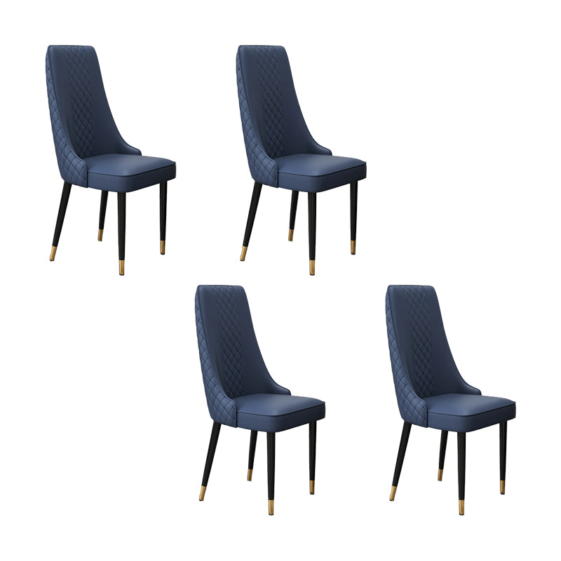 Fabric Dining Side Chair Modern Parsons Armless Chair for Kitchen Use