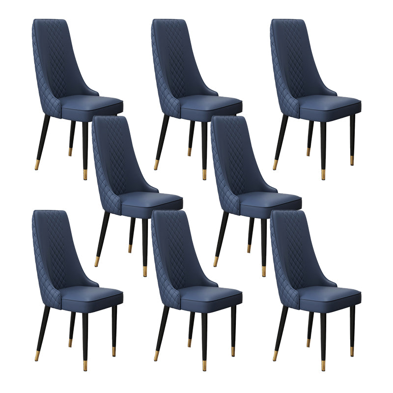 Fabric Dining Side Chair Modern Parsons Armless Chair for Kitchen Use