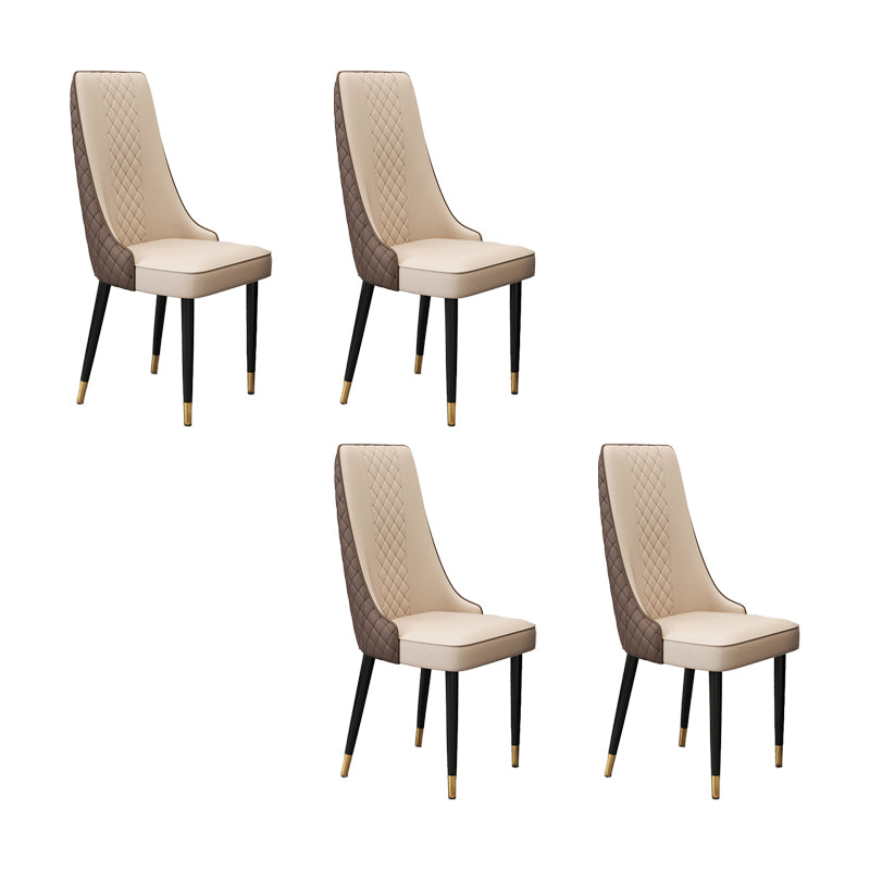 Fabric Dining Side Chair Modern Parsons Armless Chair for Kitchen Use