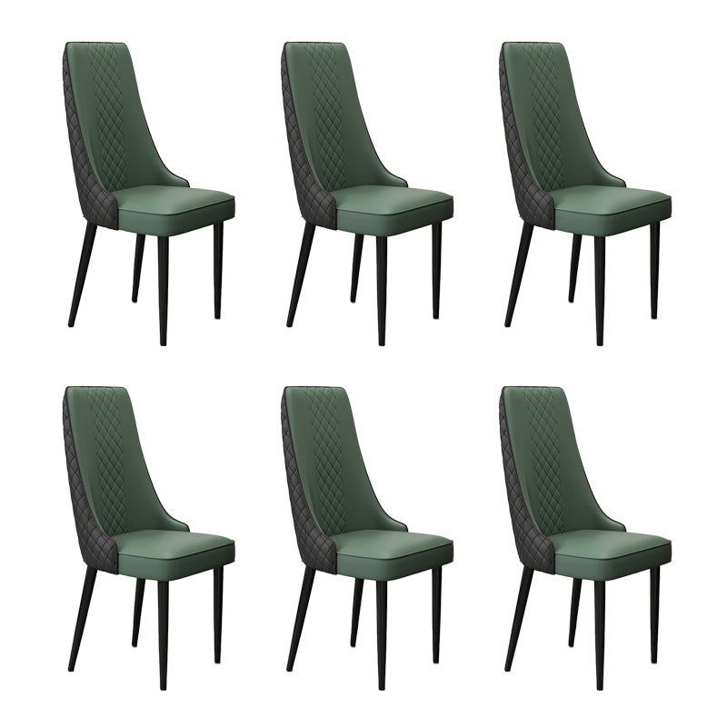 Fabric Dining Side Chair Modern Parsons Armless Chair for Kitchen Use