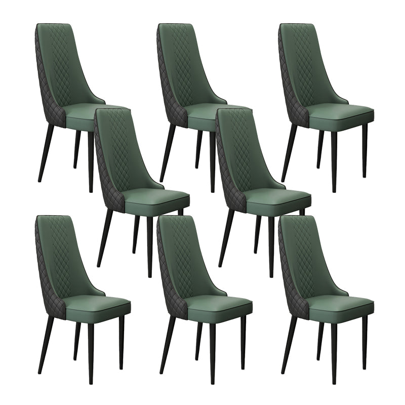 Fabric Dining Side Chair Modern Parsons Armless Chair for Kitchen Use