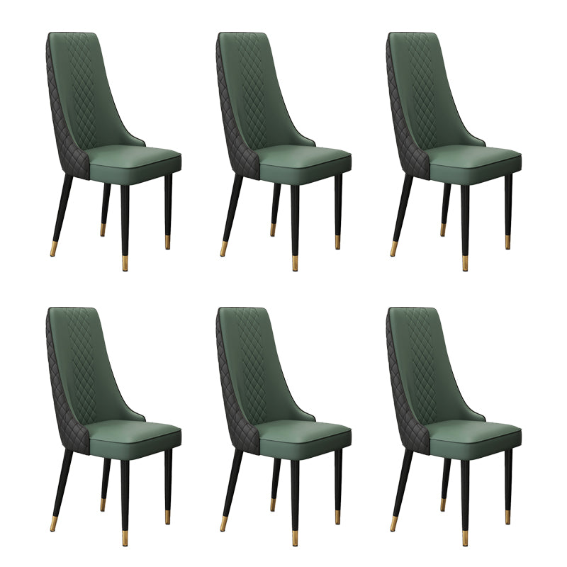 Fabric Dining Side Chair Modern Parsons Armless Chair for Kitchen Use
