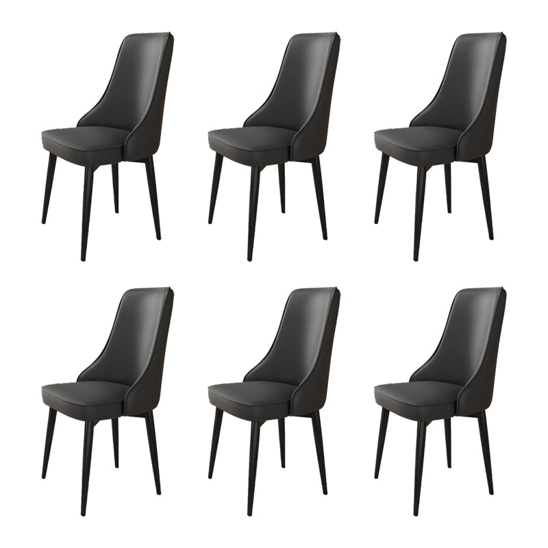 Fabric Dining Chair Modern Parsons Armless Chair for Dining Room