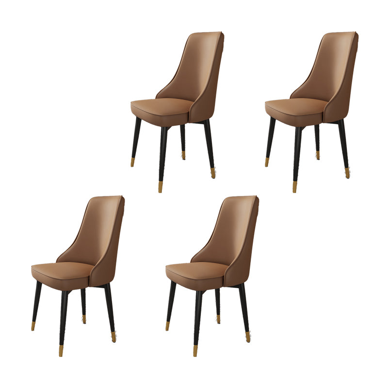 Fabric Dining Chair Modern Parsons Armless Chair for Dining Room
