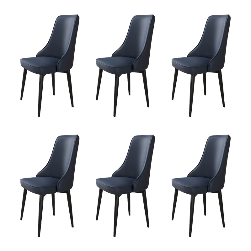 Fabric Dining Chair Modern Parsons Armless Chair for Dining Room