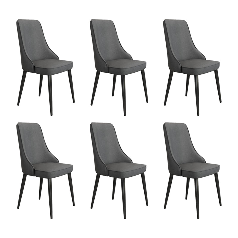 Fabric Dining Side Chair Modern Parsons Armless Chair for Dining Room