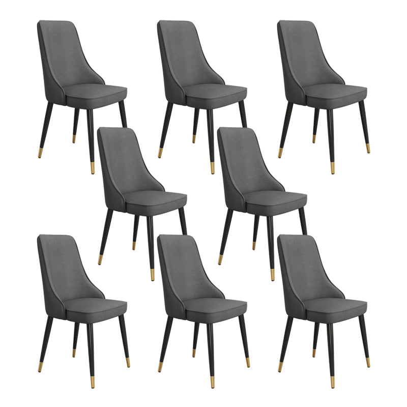 Fabric Dining Side Chair Modern Parsons Armless Chair for Dining Room