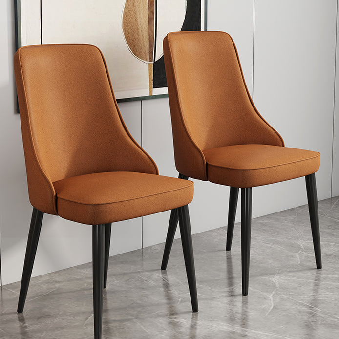 Fabric Dining Side Chair Modern Parsons Armless Chair for Dining Room