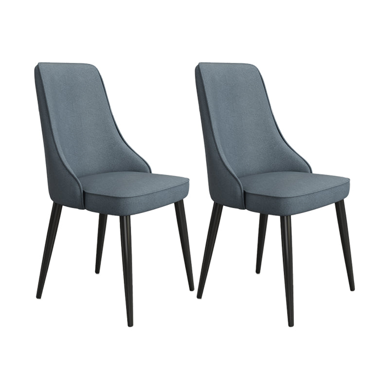 Fabric Dining Side Chair Modern Parsons Armless Chair for Dining Room