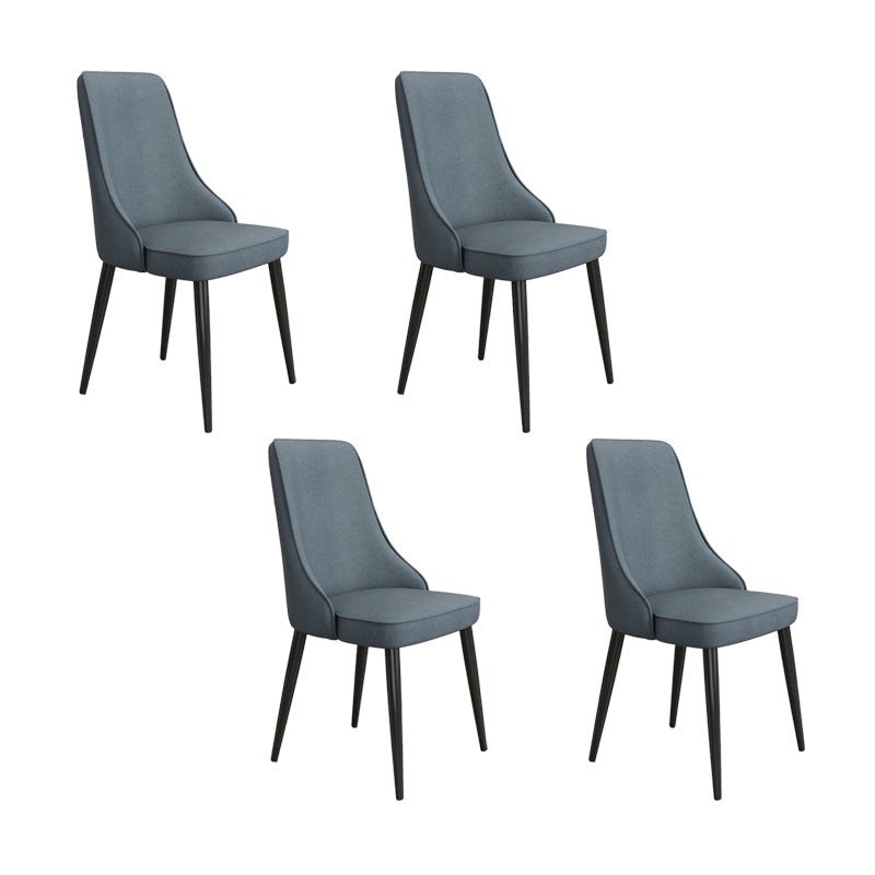 Fabric Dining Side Chair Modern Parsons Armless Chair for Dining Room
