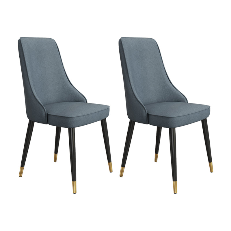 Fabric Dining Side Chair Modern Parsons Armless Chair for Dining Room
