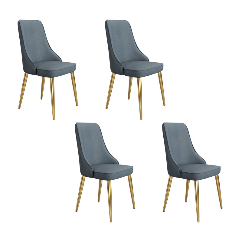 Fabric Dining Side Chair Modern Parsons Armless Chair for Dining Room