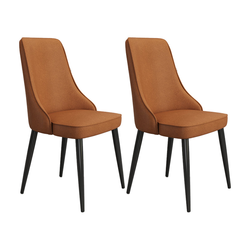 Fabric Dining Side Chair Modern Parsons Armless Chair for Dining Room