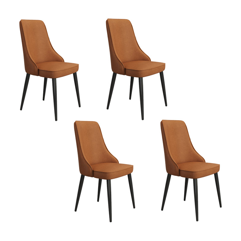 Fabric Dining Side Chair Modern Parsons Armless Chair for Dining Room