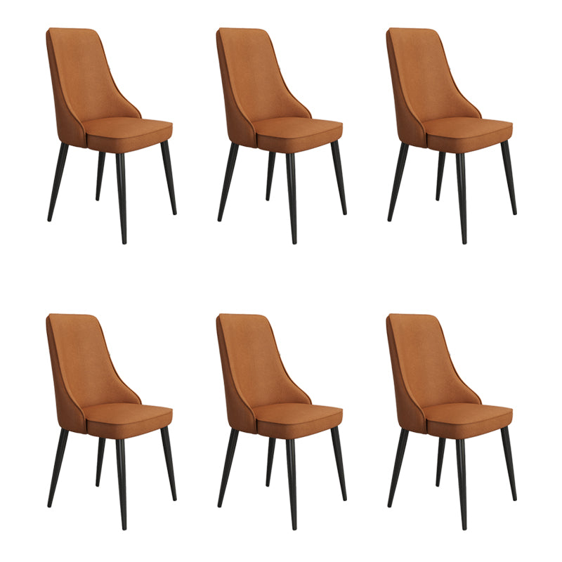 Fabric Dining Side Chair Modern Parsons Armless Chair for Dining Room