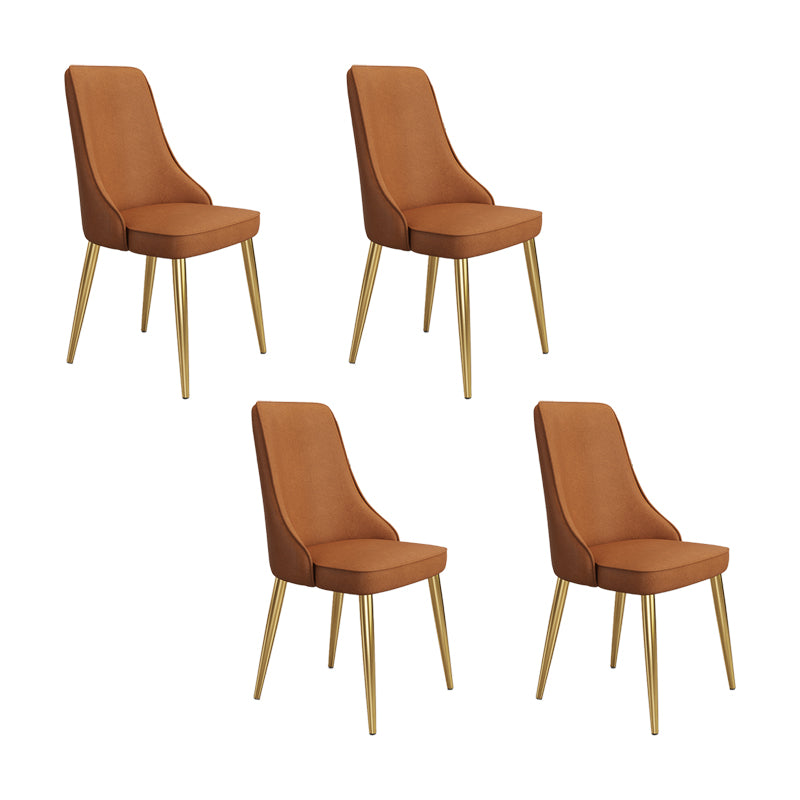 Fabric Dining Side Chair Modern Parsons Armless Chair for Dining Room