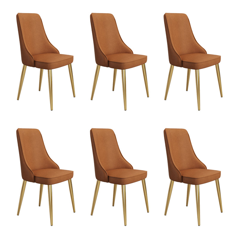 Fabric Dining Side Chair Modern Parsons Armless Chair for Dining Room